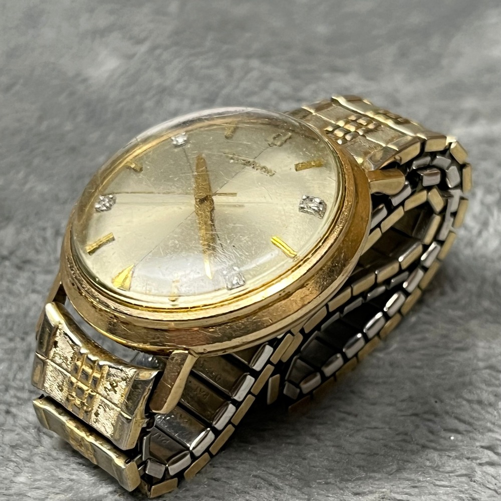 Bulova Accutron Watch Tuning Fork 214 Watch Diamond Dial 10K Gold Filled M6 1966 - Picture 6 of 16